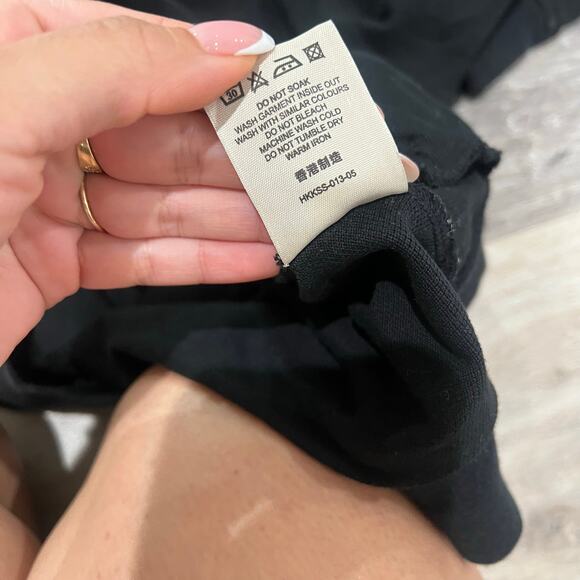 Burberry London Black Cotton Check Collar Zip Up Sweater Medium - Picture 5 of 8